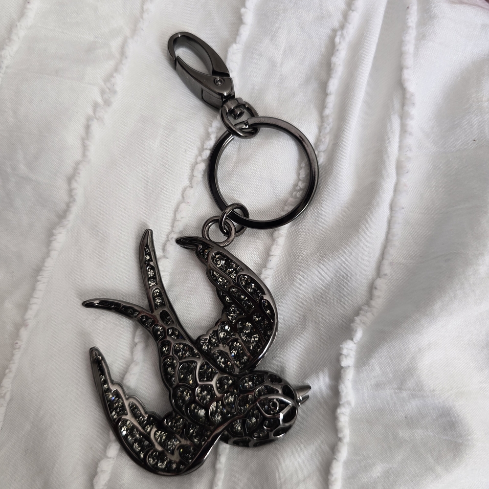 Aldo Black Bird Keychain Charm